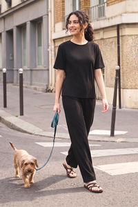 Zivame 2 Mile Fashion Knit Cotton Loungewear Set - Black Beauty — thumbnail 1